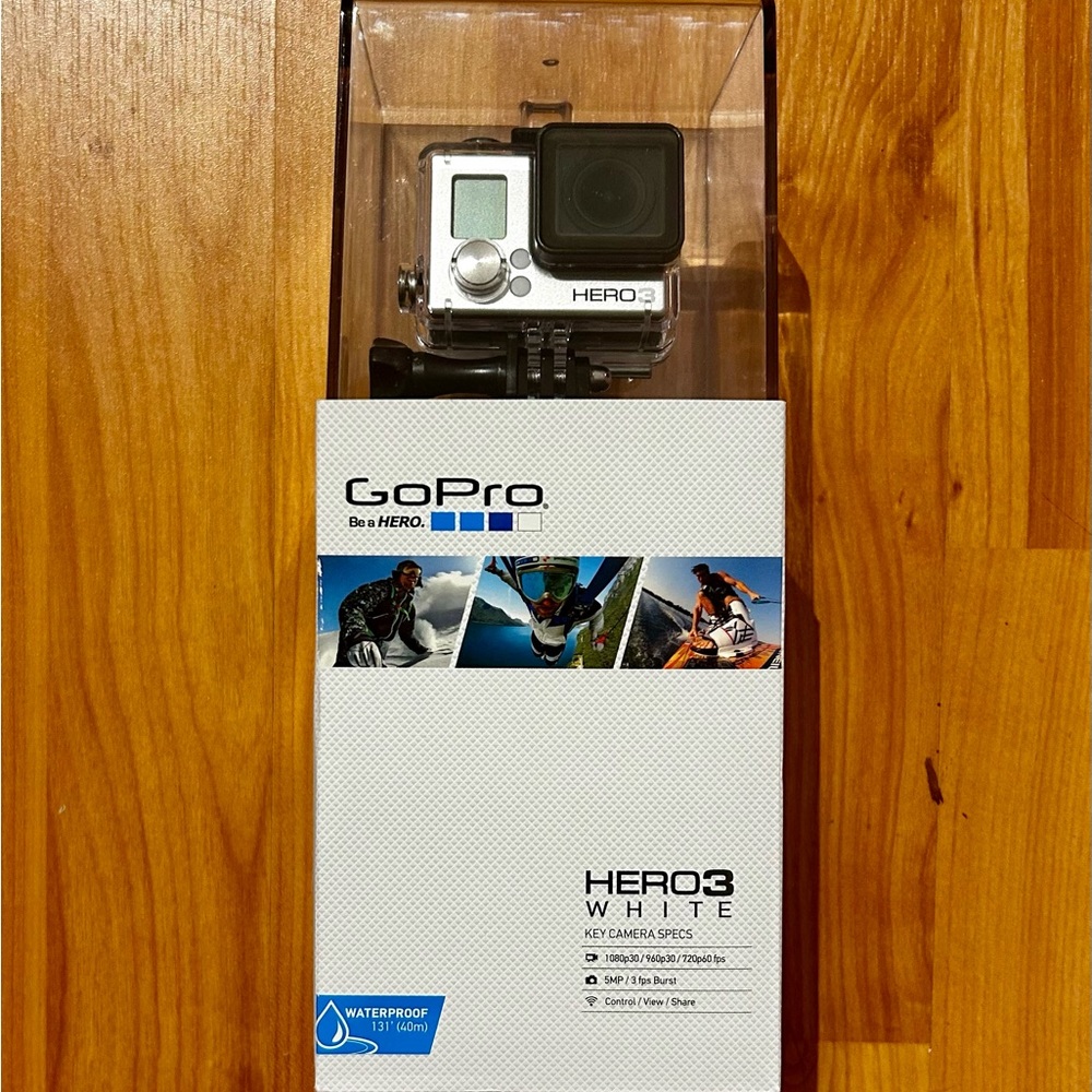 GoPro Hero3 White Waterproof 131’ NEW IN BOX